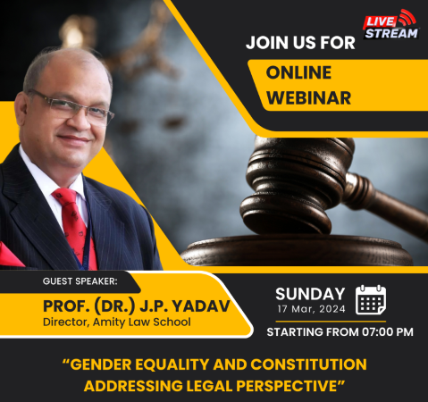 Webinar on Gender Equality and Constitution addressing legal perspective